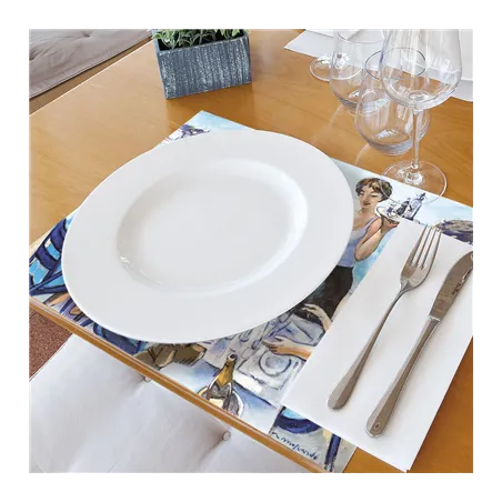 SETS DE TABLE OFFSET 'BUENOS DÍAS MEDITERRÁNEO' 70 G/M2 31x43 CM QUADRICHROMIE CELLULOSE (2000 UNITÉ)