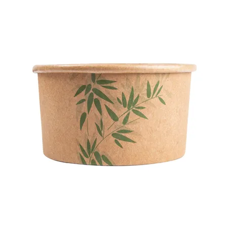 POTS À GLACES FEEL GREEN 90 ML 210 + 18 PE G/M2 Ø7,2x4 CM MARRON CARTON (2000 UNITÉ)