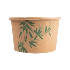 POTS À GLACES FEEL GREEN 120 ML 210 + 18 PE G/M2 Ø7,7x4,7 CM MARRON CARTON (2000 UNITÉ)