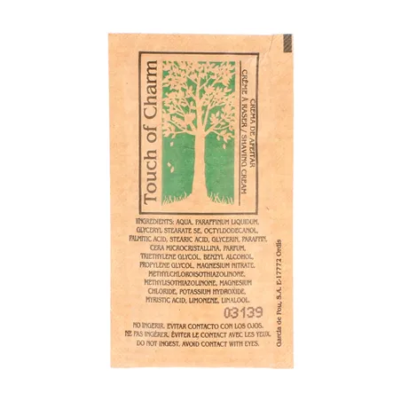 SACHETS CRÈME À RASER 'TOUCH OF CHARM' 5 ML 4,5x8 CM NATUREL KRAFT (2000 UNITÉ)