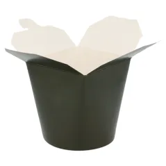 RÉCIPIENTS MULTIUSAGES MICRO-ONDABLES  780 ML 305 + 18 PE G/M2 Ø9x9 CM NOIR CARTON (50 UNITÉ)