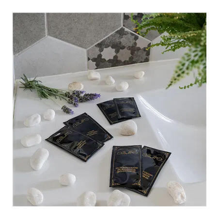 SACHETS CRÈME À RASER 'ALLURE' 5 ML 4,5x8 CM NOIR PET (2000 UNITÉ)