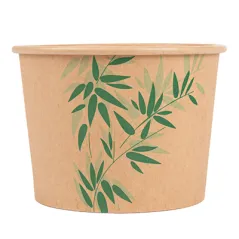 POTS FEEL GREEN 500 ML 280 + 18 PE G/M2 Ø11x8,2 CM MARRON KRAFT (500 UNITÉ)