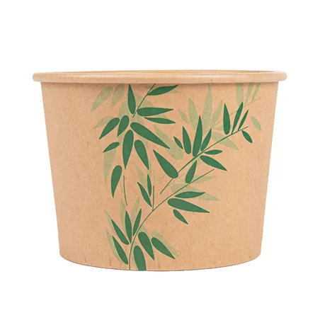 POTS FEEL GREEN 500 ML 280 + 18 PE G/M2 Ø11x8,2 CM MARRON KRAFT (500 UNITÉ)