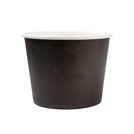 POTS  1000 ML 300 + 18 PE G/M2 Ø13,5x10,4 CM NOIR CARTON (500 UNITÉ)
