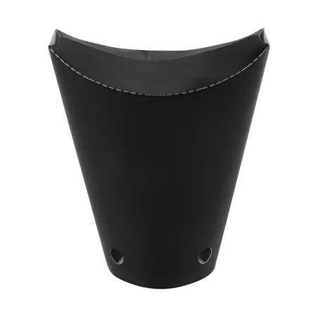 GOBELETS À FRITES AVEC FERMETURE  12 OZ - 360 ML 220 + 18PE G/M2 6,7x12,5 CM NOIR CARTON (100 UNITÉ)
