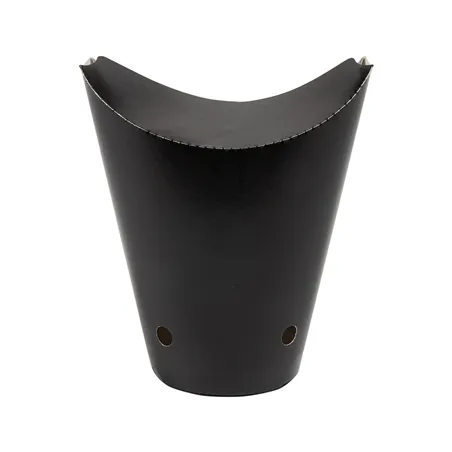 GOBELETS À FRITES AVEC FERMETURE  16 OZ - 480 ML 220 + 18PE G/M2 8,5x14 CM NOIR CARTON (50 UNITÉ)
