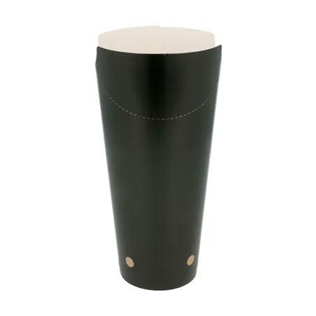 GOBELETS À FRITES AVEC FERMETURE  22 OZ - 660 ML 220 + 18PE G/M2 8,5x18 CM NOIR CARTON (50 UNITÉ)