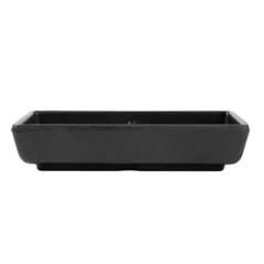 RÉCIPIENTS 2 COMPARTIMENTS ASAMI WARE 13,1x8,8x2,5 CM NOIR MÉLAMINE (12 UNITÉ)