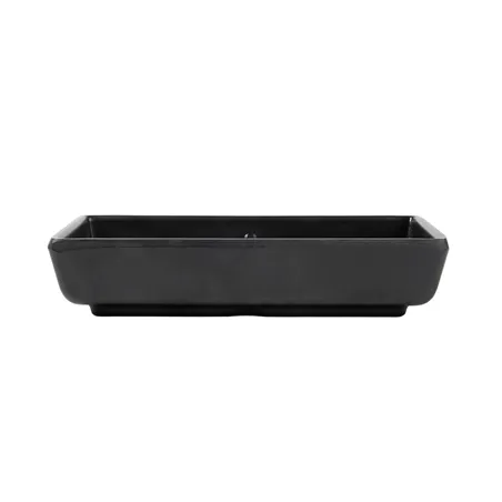 RÉCIPIENTS 2 COMPARTIMENTS ASAMI WARE  13,1x8,8x2,5 CM NOIR MÉLAMINE (12 UNITÉ)