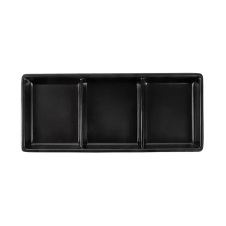 RÉCIPIENTS 3 COMPARTIMENTS ASAMI WARE  19,8x8,8x2,5 CM NOIR MÉLAMINE (15 UNITÉ)