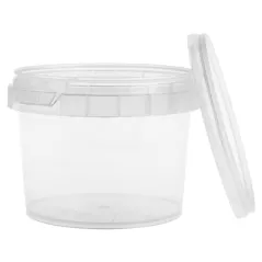 RÉCIPIENTS INVIOLABLES + COUVERCLES  120 ML Ø 6,9x5,2 CM TRANSPARENT PP (1000 UNITÉ)