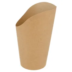 GOBELETS À FRITES OUVERTS  16 OZ - 480 ML 200 + 20PE G/M2 Ø8,5x13,5 CM MARRON CARTON (50 UNITÉ)