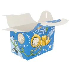 BOÎTES MENU ENFANT ESPACE 'ESPACIO' 320 G/M2 15,50x10,50x17,50 CM QUADRICHROMIE CARTON (300 UNITÉ)