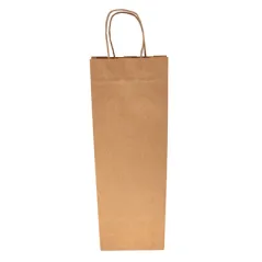 SACS SOS AVEC ANSES 1 BOUTEILLE  100 G/M2 14+8x40 CM NATUREL KRAFT (250 UNITÉ)