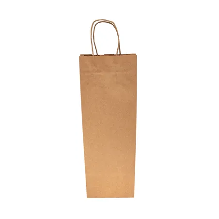 SACS SOS AVEC ANSES 1 BOUTEILLE  100 G/M2 14+8x40 CM NATUREL KRAFT (250 UNITÉ)