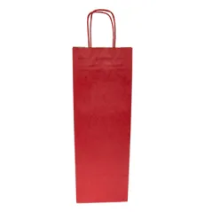 SACS SOS AVEC ANSES 1 BOTEILLE  100 G/M2 14+8x40 CM BORDEAUX KRAFT (250 UNITÉ)