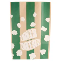 SACS SOS POP CORN 'STRIPES' 5 L-170 OZ 70 G/M2 20+9x29,5 CM NATUREL PARCH.INGRAISSABLE (500 UNITÉ)