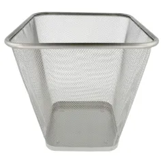 POUBELLE EN MAILLE  12 L 27x27x29,7 CM ARGENTE ACIER (12 UNITÉ)