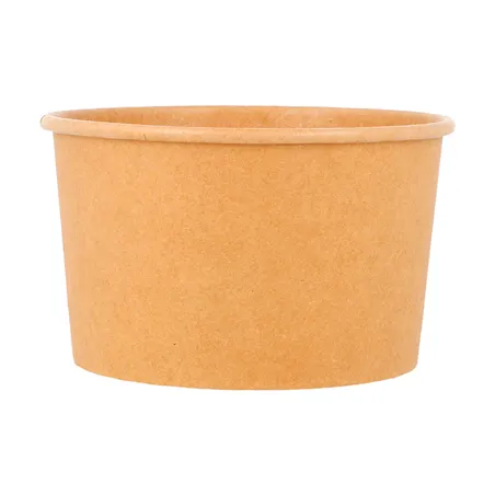 POTS À GLACES  240 ML 250 + 18 PE G/M2 Ø9,4x5,5 CM MARRON CARTON (2000 UNITÉ)