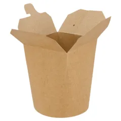 RÉCIPIENTS MULTIUSAGES MICRO-ONDABLES  480 ML 275 + 25 PE G/M2 Ø8x9 CM NATUREL KRAFT (50 UNITÉ)