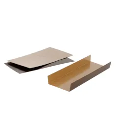 BASES AVEC RABATS LATÉRAUX 380 G/M2 13x4,5+1,5 CM CHOCOLAT/PRALINÉ CARTON (200 UNITÉ)