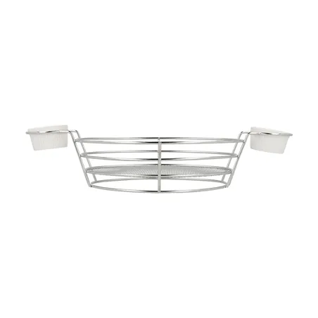 CORBEILLES OVALES + 2 POTS  32,5x15x5,8 CM CHROME ACIER (6 UNITÉ)