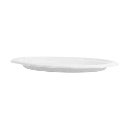 PLATEAUX OVALES BIONIC  26,3x19,9x2 CM BLANC BAGASSE (600 UNITÉ)