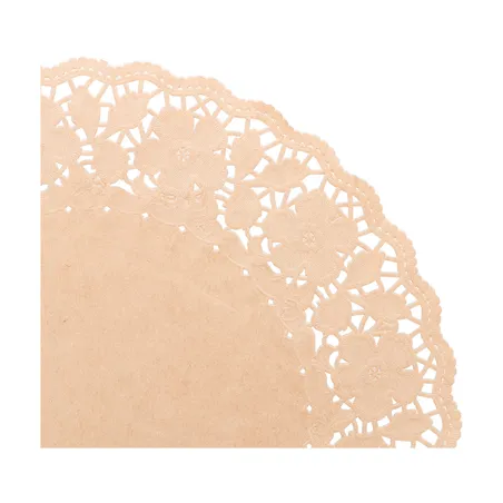DENTELLES RONDES AJOURÉES  40 G/M2 Ø 42 CM NATUREL KRAFT (250 UNITÉ)