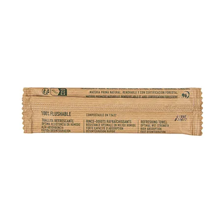 RINCE-DOIGTS FLUSHABLE ROLL-IT 'ROLL-IT CITRON' 50 G/M2 14,5x4 CM BLANC CELLULOSE (1280 UNITÉ)