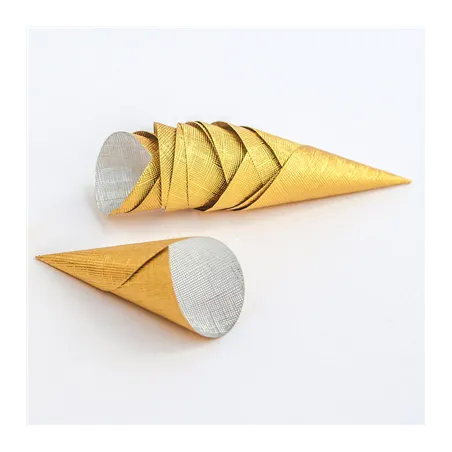 CÔNES PETIT FOURS   5,8x2,2 CM DORE ALUMINIUM (3500 UNITÉ)