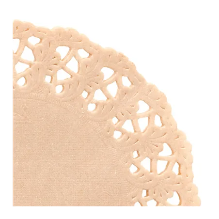 DENTELLES RONDES AJOURÉES  40 G/M2 Ø 9 CM NATUREL KRAFT (250 UNITÉ)
