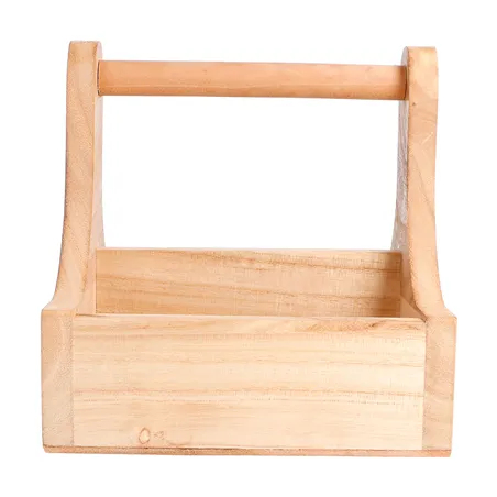 BOÎTE PRÉSENTATION AVEC ANSE   15x15,3x15 CM NATUREL BOIS (1 UNITÉ)