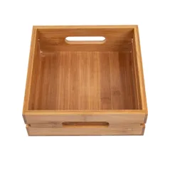 BOÎTE PORTABLE BAMBOO  20x20x7 CM NATUREL BAMBOU (1 UNITÉ)
