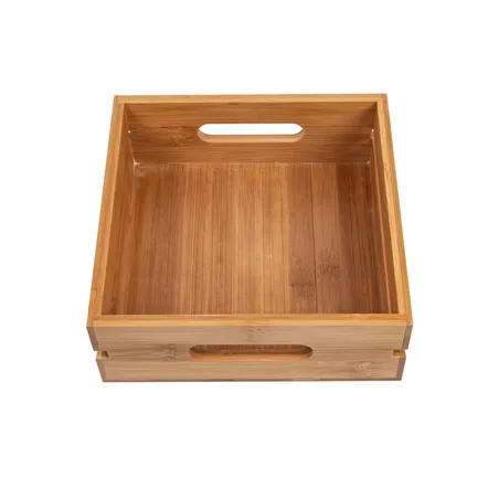 BOÎTE PORTABLE BAMBOO  20x20x7 CM NATUREL BAMBOU (1 UNITÉ)