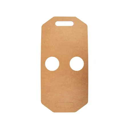 PORTE-GOBELETS, 2 GOBELETS  275 G/M2 46,5x22,5 CM NATUREL KRAFT (400 UNITÉ)