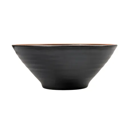 BOLS ASAMI WARE 850 ML Ø18,4x7,5 CM NOIR MÉLAMINE (12 UNITÉ)