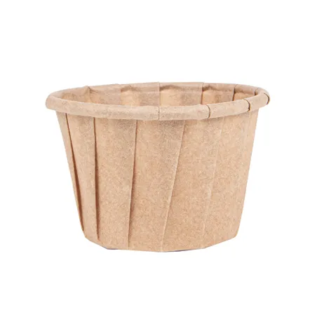 POTS TRAITEUR PAPIER PLISSÉ  30 ML (1 oz) 80 G/M2 Ø4,4/3,1x2,8 CM NATUREL PARCH.INGRAISSABLE (250 UNITÉ)