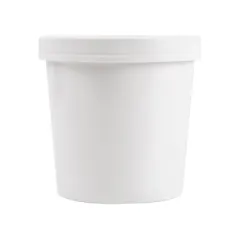 RÉCIPIENTS + COUVERCLES 780 ML - 26 oz 330 + 18 PE G/M2 Ø11,7/9,2x11 CM BLANC CARTON (250 UNITÉ)