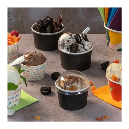 POTS À GLACES  90 ML 210 + 18PE G/M2 Ø 7,2x4 CM NOIR CARTON (2000 UNITÉ)