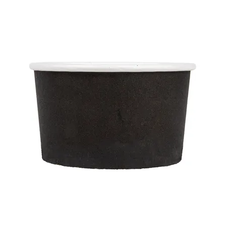 POTS À GLACES  180 ML 250 + 18PE G/M2 Ø 8,7x5,2 CM NOIR CARTON (2000 UNITÉ)