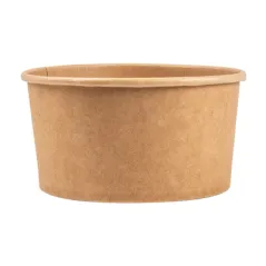 POTS SALADIERS  1000 ML - 33,3 oz 300 + 18 PE G/M2 Ø15/12,8x7,5 CM NATUREL KRAFT (300 UNITÉ)