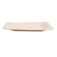 PLATEAUX RECTANGULAIRES WOOD  12x9,5x1,2 CM NATUREL BOIS (50 UNITÉ)