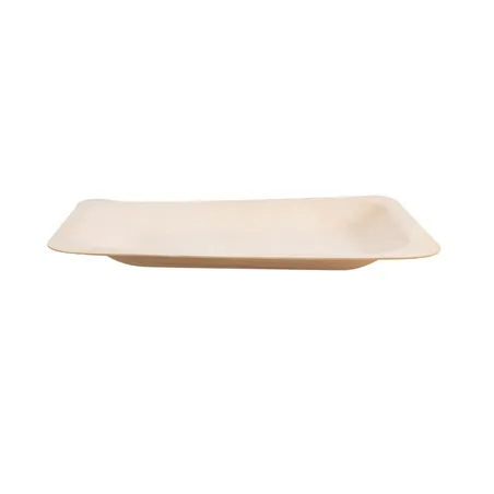 PLATEAUX RECTANGULAIRES WOOD  12x9,5x1,2 CM NATUREL BOIS (50 UNITÉ)
