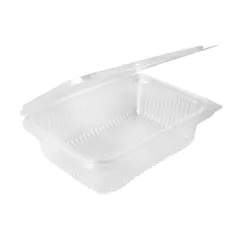 CONTENANTS AVEC CHARNIÈRE  750 ML 18,8x14,3x5,2 CM TRANSPARENT PLA (400 UNITÉ)