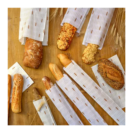 SACHETS BOULANGERIE 'CERES' 33 G/M2 14+7x35 CM BLANC CELLULOSE (500 UNITÉ)