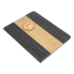 PORTE MENU 8 POCHETTES DIN-A4   22x31 CM NOIR PVC (1 UNITÉ)