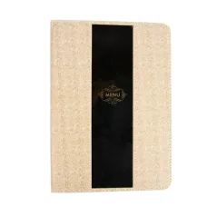 PORTE MENU 8 POCHETTES DIN-A4   22x31 CM GRIS PVC (1 UNITÉ)