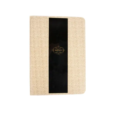 PORTE MENU 8 POCHETTES DIN-A4   22x31 CM GRIS PVC (1 UNITÉ)
