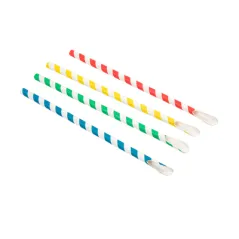 PAILLES À FRANGES AVEC CUILLÈRE PAPER  Ø0,8x21 CM ASSORTI PAPIER (1000 UNITÉ)